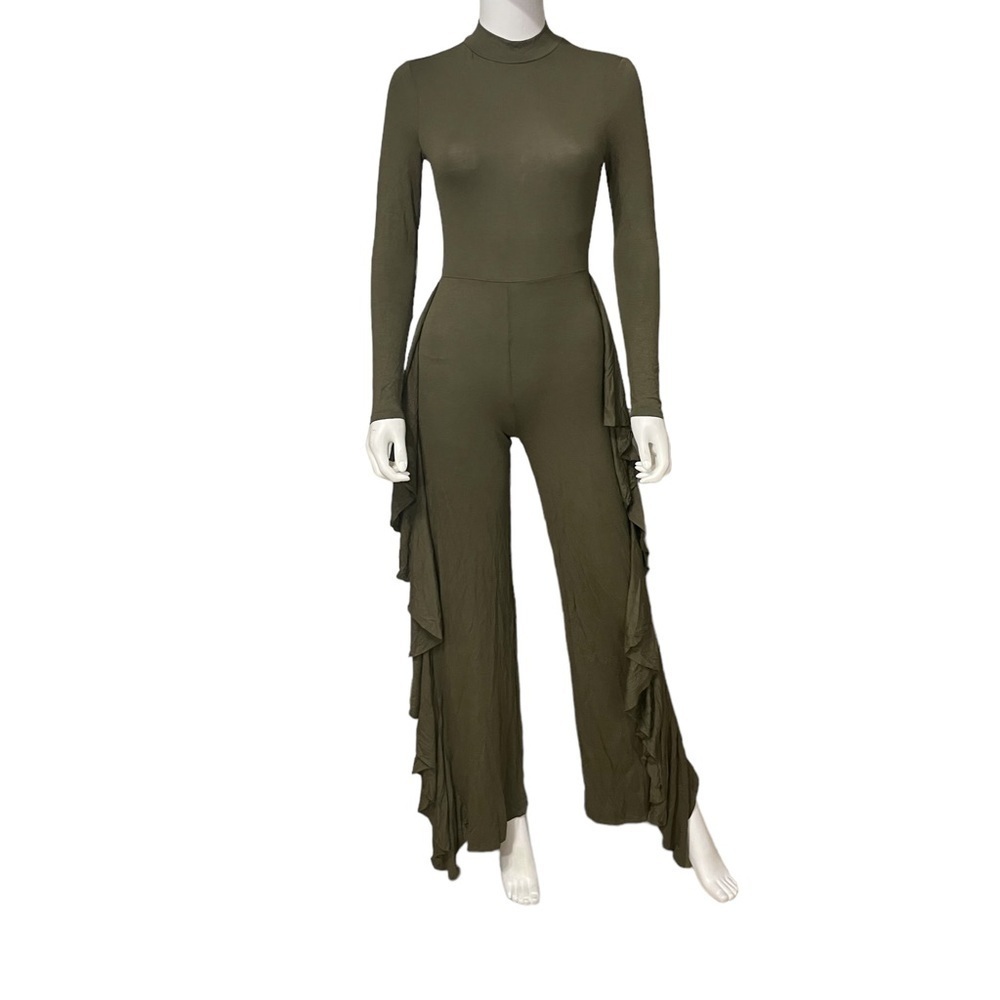 Green Side Ruffled Jumpsuit
New - Picture 3 of 7